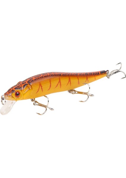 No.12 Tarzı 1 Adet Minnow Balıkçılık Cazibesi 11.5 cm 14G Yüzen Sert Yapay Yem 3D Gözler Bas Pike Crankbait Wobblers Sazan Olta Takımı (Yurt Dışından)