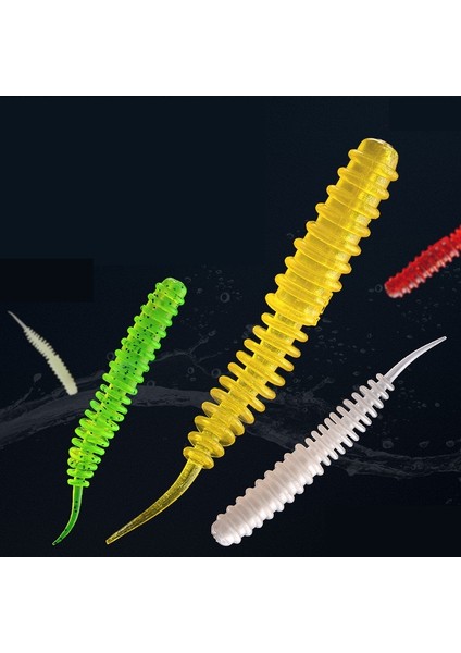 Sarı Stil Lot Balıkçılık Silikon Yumuşak Yemler 6cm 1.3g Spiral Kuyruk Karides Kokusu Katkı Maddesi Yapay Kauçuk Yem Balık Levrek Pesca Mücadele (Yurt Dışından)