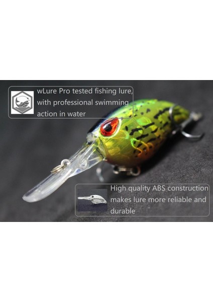 C770X70 Stili Wlure 6cm 5g Derin Dalış Sıkı Wobble Balıkçılık Cazibesi Tatlı Su Sert Yem Yüzen Jerkbait 8 # Hooks Böcek Yemi Crankbait C770 (Yurt Dışından)