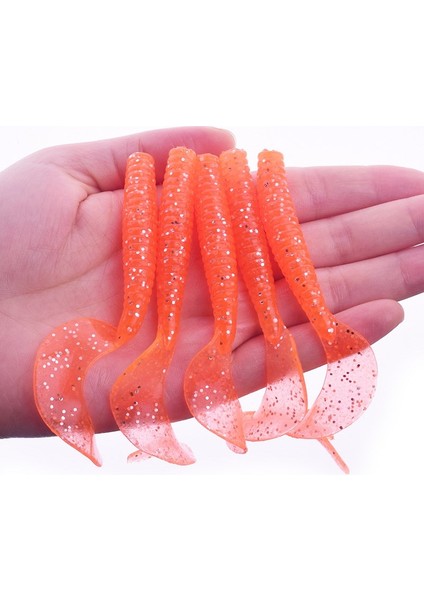 G Tarzı 5 Adet Solucan Kuyruk Yumuşak Yem Jig Wobblers 8 cm 4.3g Balık Kokusu Tuz Yapay Silikon Yemler Bas Sazan Leurre Balıkçılık Lures (Yurt Dışından)