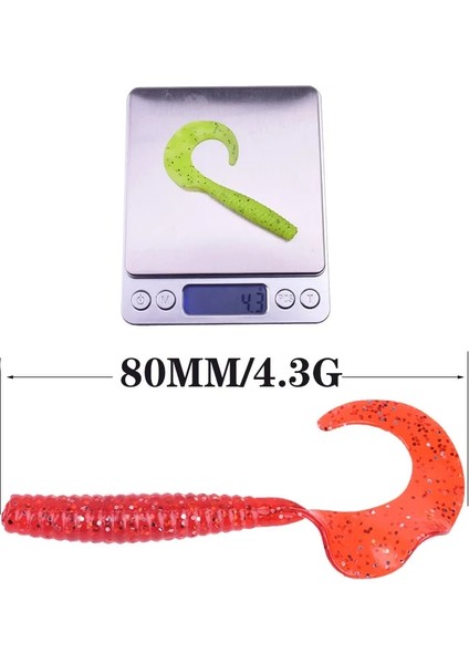 G Tarzı 5 Adet Solucan Kuyruk Yumuşak Yem Jig Wobblers 8 cm 4.3g Balık Kokusu Tuz Yapay Silikon Yemler Bas Sazan Leurre Balıkçılık Lures (Yurt Dışından)