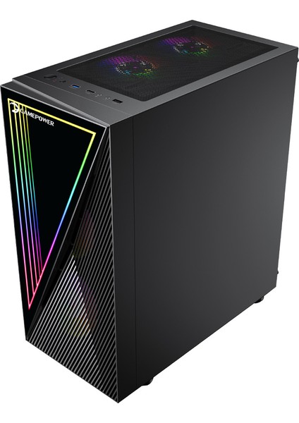 Ravadin Atx 3* Argb Infinity Fan Temperli Cam 700W 80+ Bronze Dahili Psu Cam Gaming Rgb Kontrolcüsü Siyah Kasa