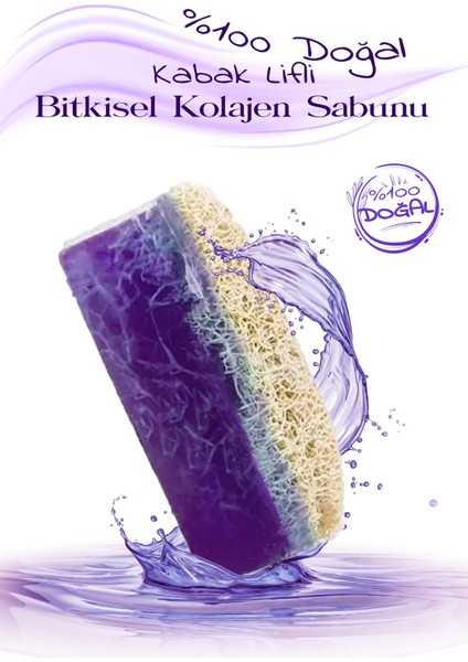 %100 Doğal Kabak Lifli Bitkisel Kolajen Sabun 120 gr