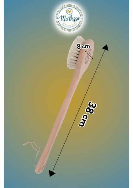 % 100 Doğal At Kılı Ahşap Saplı Banyo Duş Fırçası