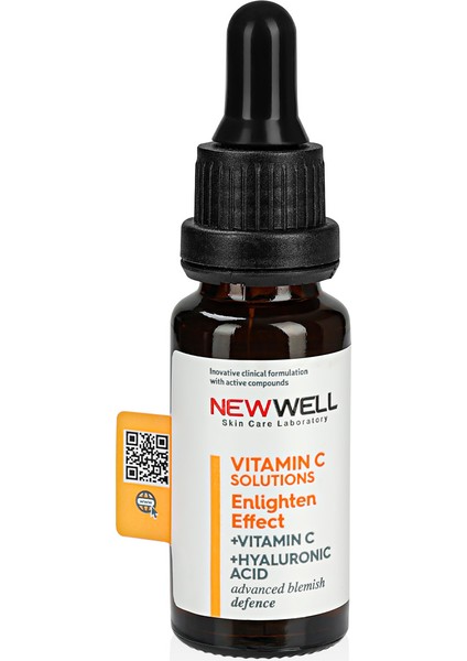 New Well C Vitamini Aydınlatıcı ve Cilt Tonu Dengeleyici Bakım Serumu 20 ml