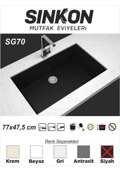 Evye Granit Evye 77X47,5 - SG70 - Sinkon