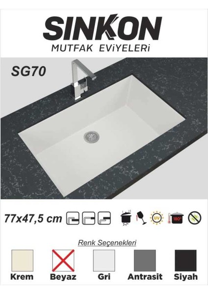 Evye Granit Evye 77X47,5 - SG70 - Sinkon