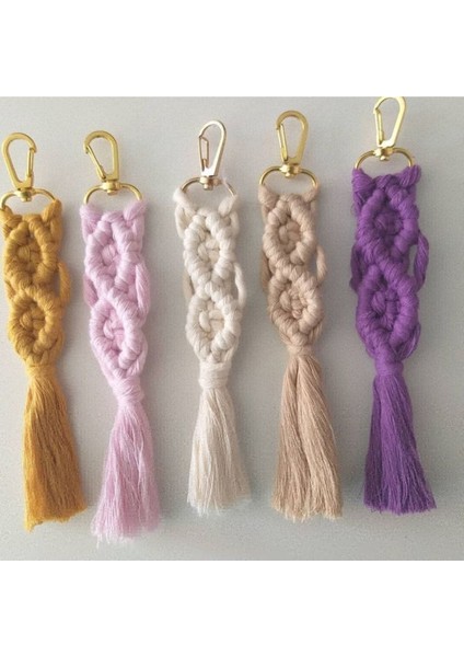 El Örmesi 10’lu Makrome 10 Adet Anahtarlık