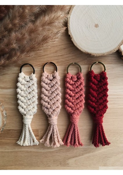 El Örmesi 100'lü Makrome 100 Adet Anahtarlık