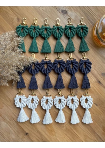 El Örmesi 20’li Makrome 20 Adet Anahtarlık