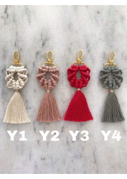 El Örmesi 20’li Makrome 20 Adet Anahtarlık