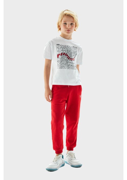 Erkek Çocuk Beyaz T-Shirt 23PFWNB3503