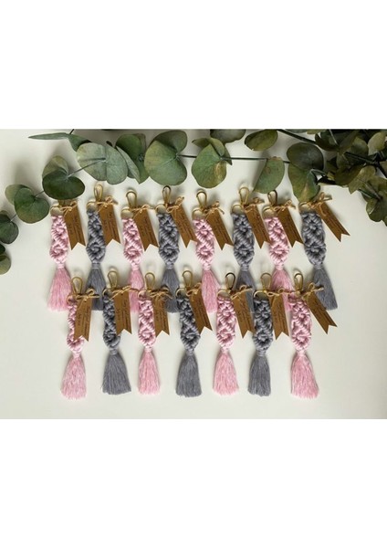 El Örmesi 20’li Makrome 20 Adet Anahtarlık