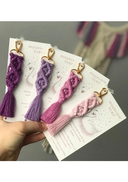 El Örmesi 50’li Makrome 50 Adet Anahtarlık