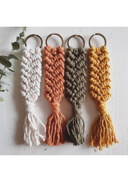 El Örmesi 50’li Makrome 50 Adet Anahtarlık