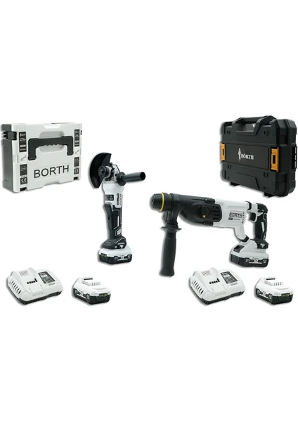 Börth Akülü 2-Li Set Hilti & Taşlama