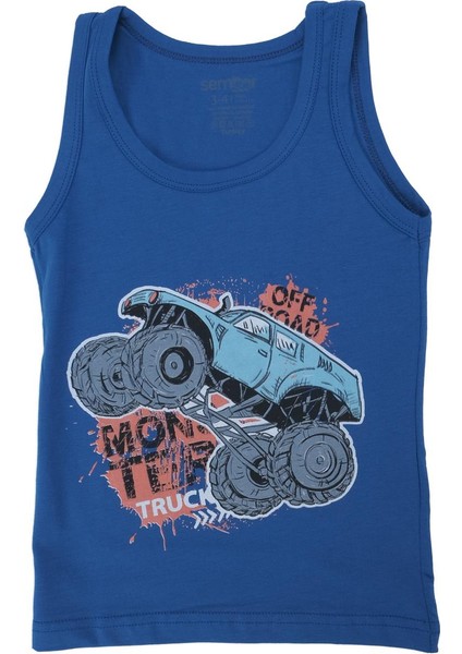 Erkek Çocuk Off Road Desenli Atlet Boxer 2'li Alt Üst Takım