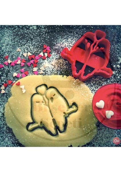 Aşk Kuşları Sevgililer Günü Kurabiye Kalıbı