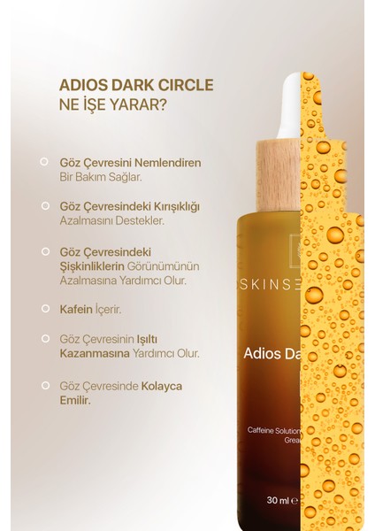 Skin Sensual Eşit Bir Cilt Tonu ve Aydınlık Göz Altlarına Kavuşmak Için Özel Bakım Seti | 30 + 30ML