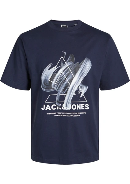 Jack & Jones Tint Crew Neck Erkek Lacivert Yuvarlak Yaka Tişört