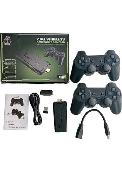 Gaming Atari 2.4g Uyumlu Kablosuz Çift Kol Atari Retro 20000 Oyun Game Stick