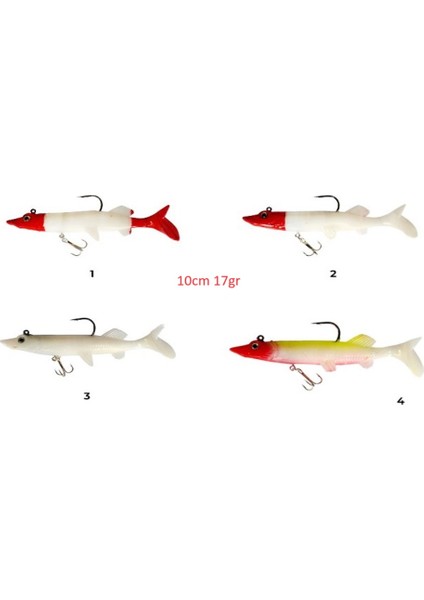 3552 Bobo Pike Soft 10CM 17GR Turna Silikonu Suni Yem Balık