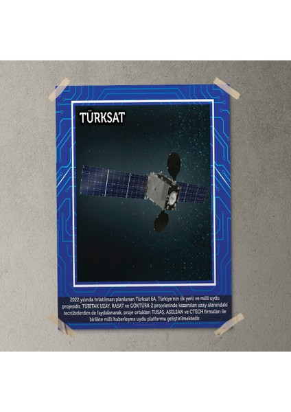 Yerli Üretim Türksat Posteri - PO687 fırsatları