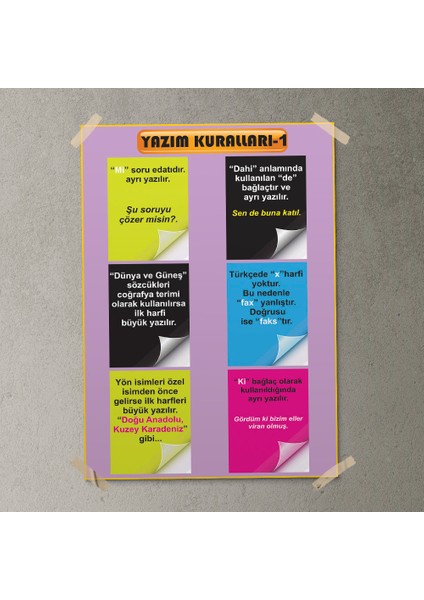 Yazım Kuralları Posteri - PO766 fırsatları