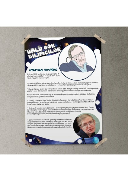 Stephen Hawking Posteri - PO522 fırsatları