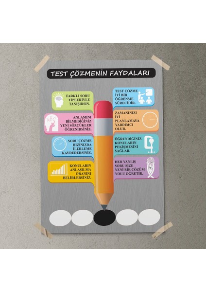 Test Çözmenin Faydaları Posteri - PO719