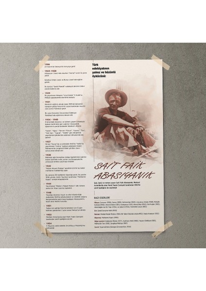 Sait Faik Abasıyanık Posteri - PO775 fırsatları