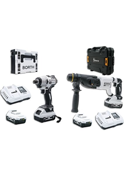 Börth Akülü 2-Li Set Hilti & Torklu Vidalama