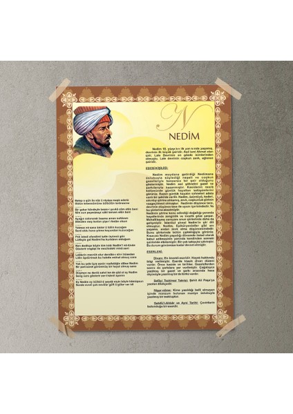 Nedim Edebiyat Posteri- PO358