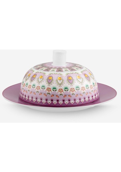 Lily & Lotus Mor Porselen Tereyağlık 17X8 cm