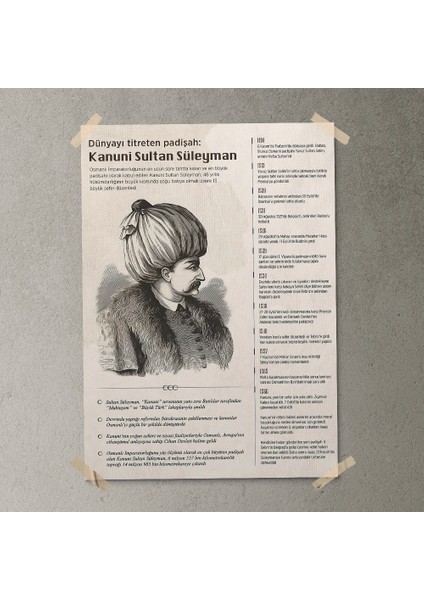 Kanuni Sultan Süleyman Posteri - PO803 fırsatları