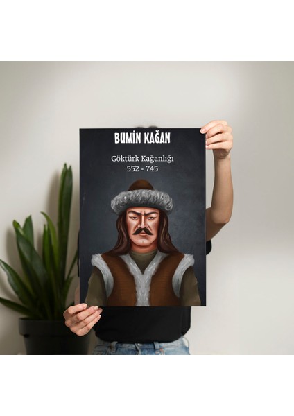 Göktürk Kağanlığı - Bumin Kağan Posteri - PO504 fiyatları