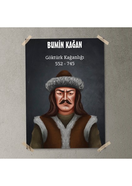 Göktürk Kağanlığı - Bumin Kağan Posteri - PO504 fırsatları