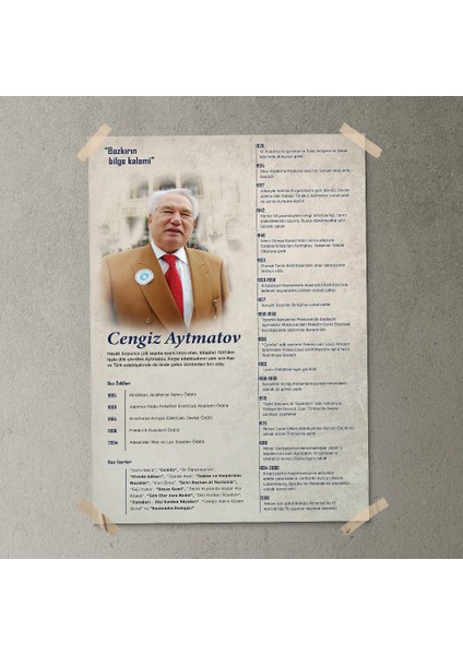 Cengiz Aytmatov Posteri - PO782 fırsatları