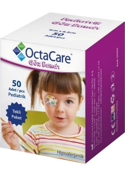 Pediatrik Desenli Kız Çocuk Göz Pedi 5Cm X 6,2Cm - 50 Adet