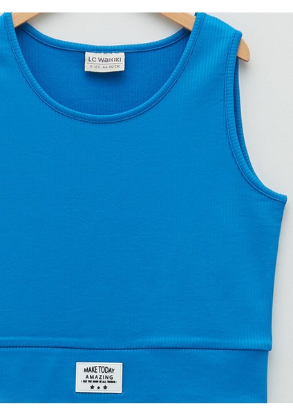 Lcw Kids Bisiklet Yaka Basic Kız Çocuk Crop Atlet