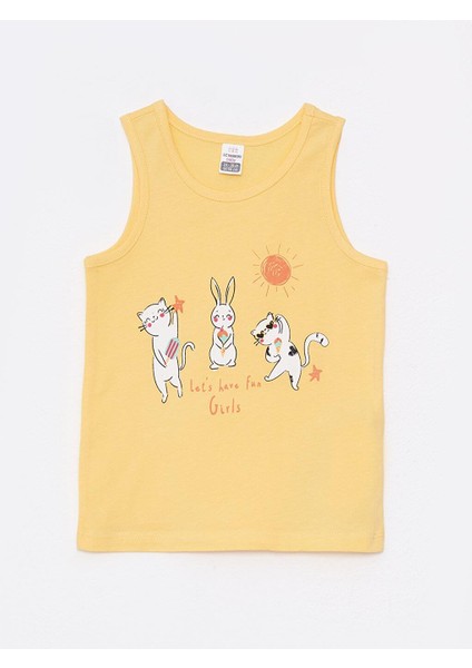 Lcw Baby Bisiklet Yaka Baskılı Pamuklu Kız Bebek Atlet 2'li fiyatları