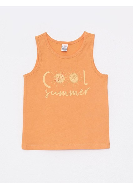 Lcw Baby Bisiklet Yaka Baskılı Pamuklu Kız Bebek Atlet 2'li fırsatları