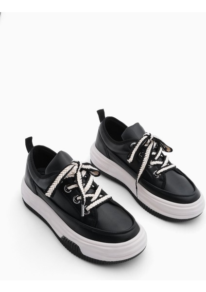 Kadın Sneaker Kalın Taban Spor Ayakkabı Rova Siyah indirimleri