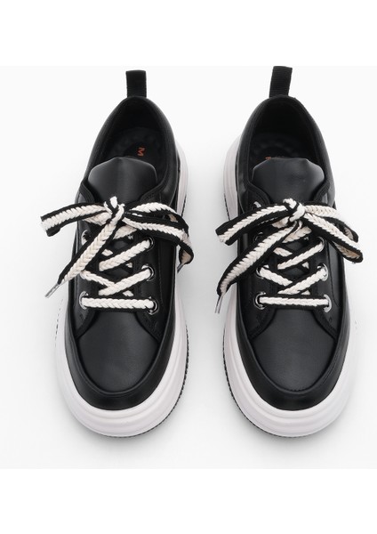 Kadın Sneaker Kalın Taban Spor Ayakkabı Rova Siyah