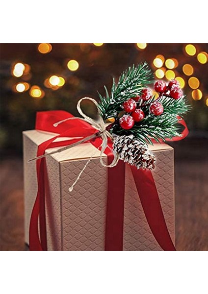 Noel Meyveleri Dekor 8 Pcs Yapay Çam Kozalakları Şube Zanaat (Yurt Dışından)