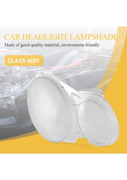 Araba Far Camı Cam Abajur Sis Lambası Kapağı Far Kapağı Mercedes Benz E Sınıfı Için W211 2002-2008 E320 E350 E280 E300 E5 (Yurt Dışından) fırsatları