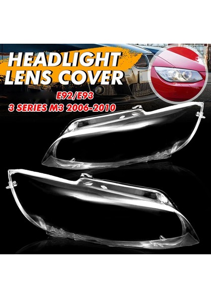 1 Çift Far Başkanı Işık Lambası Lens Kapağı Bmw E92 E93 Coupe M3 328I 335I Cabrio 2006-2010 (Yurt Dışından) fiyatları