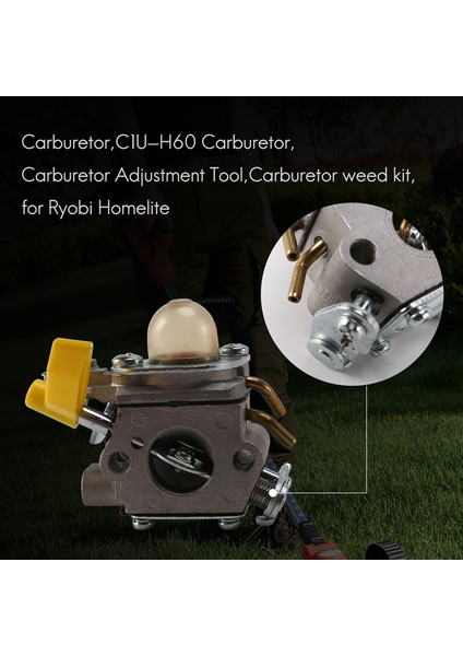 C1U-H60 Karbüratör Ayar Aracı Ryobi Homelite 25CC 30CC S430 SS26 SS30 CS26 CS30 Ot Biçme Makinesi Çalı Tırpanı (Yurt Dışından)