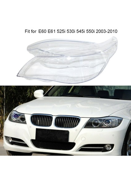 Araba Sol Far Lens Kapağı Bmw 5 Serisi E60/E61 03 -10 Için Ön Far Lambası (Yurt Dışından)