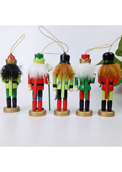 5 Adet 12 cm Fındıkkıran Noel Süs Kukla Noel Masası (Yurt Dışından)